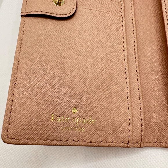 Kate Spade Wallet Pink and White with Gold Accents - Picture 5 of 11